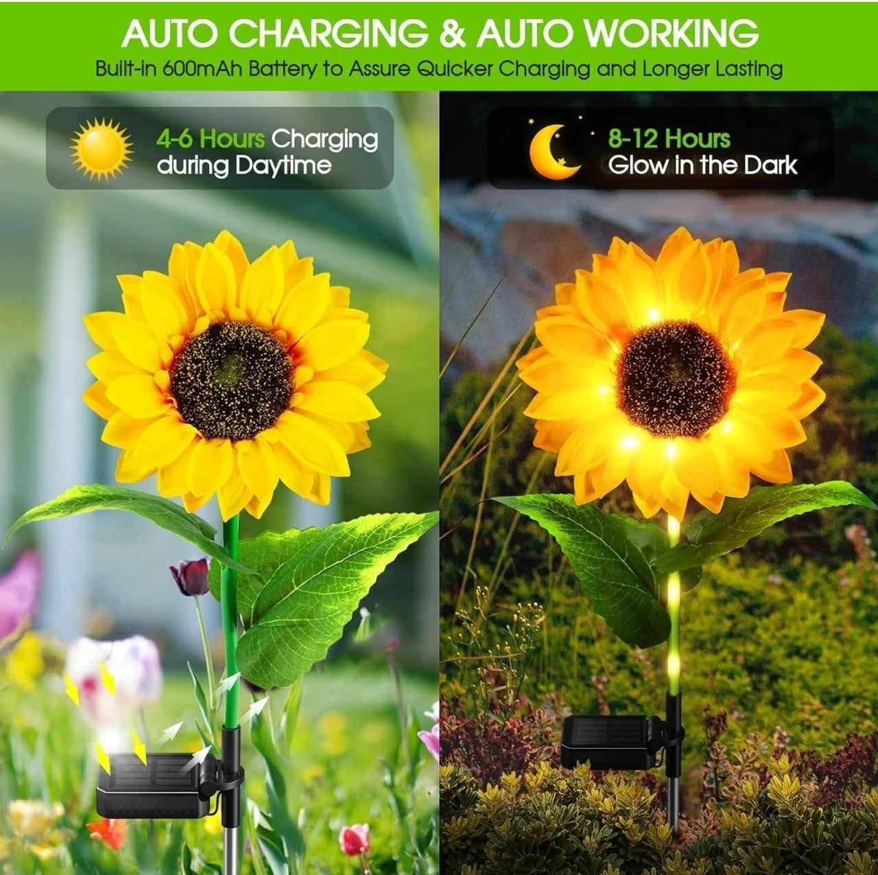 Solar Sunflower Light