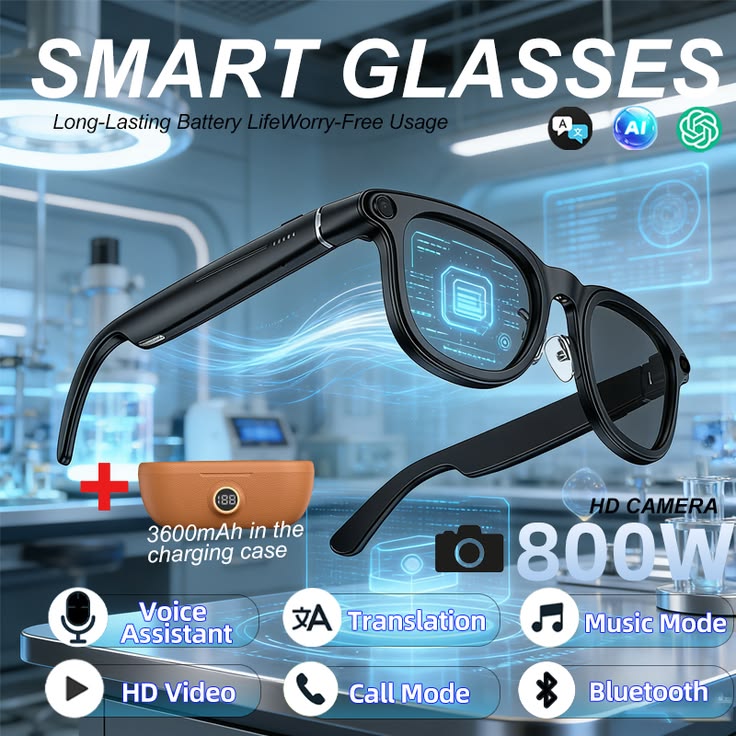 Bluetooth Smart Sunglasses with Built-in Mic