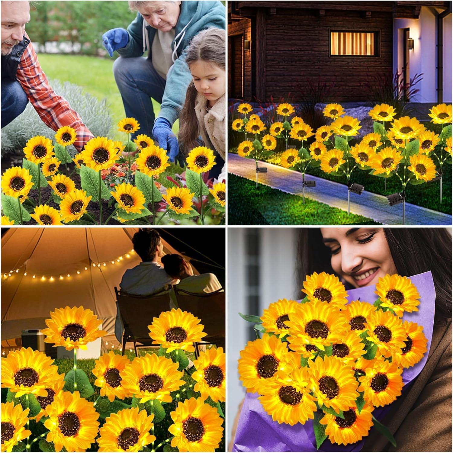 Solar Sunflower Light