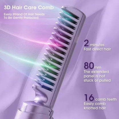 ✨ SmoothGlam™ Hair Straightener Comb – Instant Sleek & Shine