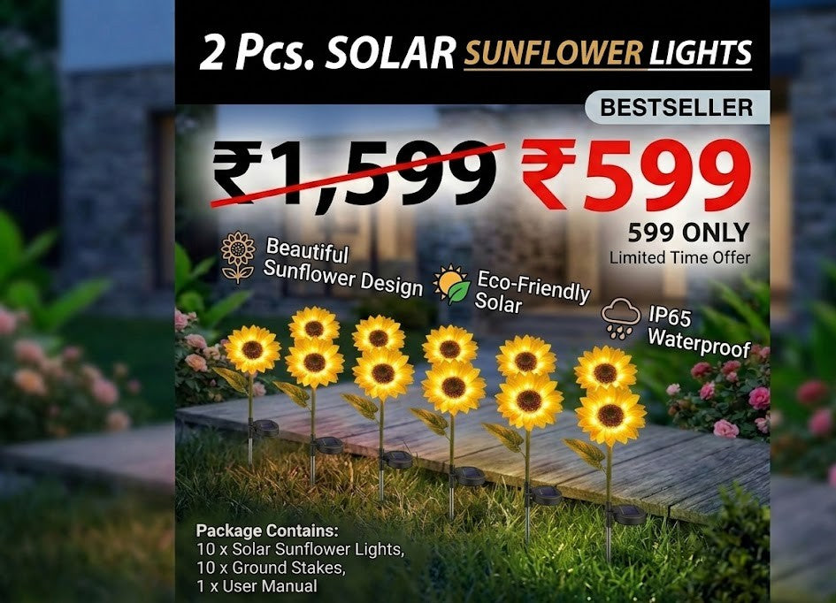 Solar Sunflower Light