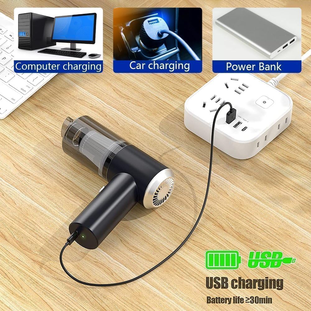 3-in-1 Portable Cordless Car Vacuum Cleaner & Air Blower