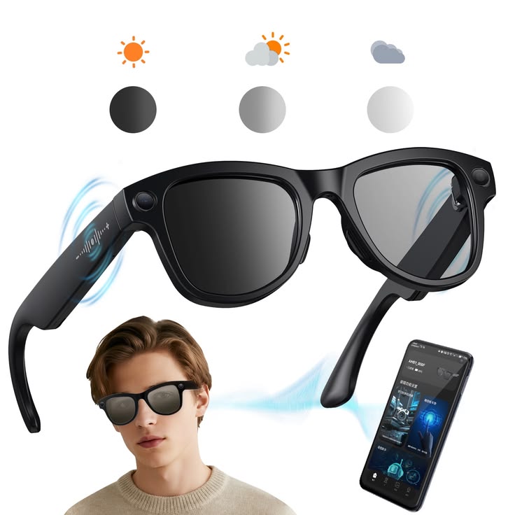 Bluetooth Smart Sunglasses with Built-in Mic